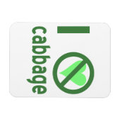 きもいキャベツの緑の文字 マグネット (横)