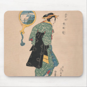 きもの女日本の性遊女さんの絵画 マウスパッド