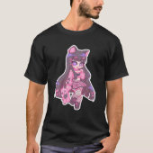 きゅうちゃんですねこ猫えも女の子猫アルトガールエステティック Tシャツ (正面)