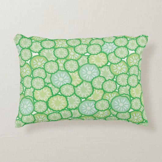 きゅうりのおもしろいなパターン アクセントクッション (正面)