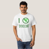 きらいなブロッコリー(緑色のテキスト) Tシャツ (正面フル)