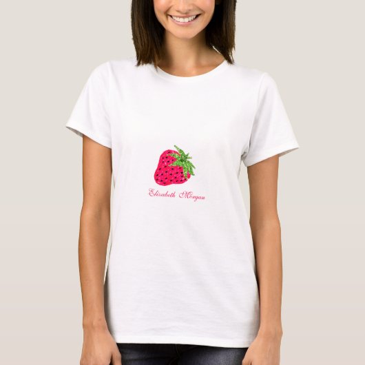 きらきらいちご ピンク Tシャツ (正面)