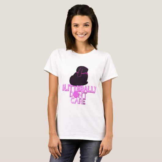 きらきらうさぎは気にしない Tシャツ (正面フル)