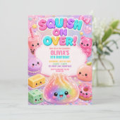 きらきらかわいいたんごのスクイーシーパーティー 誕生日 招待状 (スタンド正面)