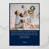 きらきらしたクリスマスの挨 箔シーズンカード (裏面)