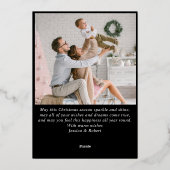 きらきらしたクリスマスの挨 箔シーズンカード (裏面)