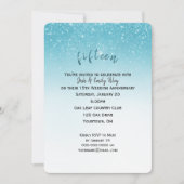 きらきらしたコンフェッティ 15周年結婚記念日 招待状 (正面)