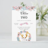 きらきらした角の鹿の誕生日 招待状 (スタンド正面)