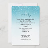 きらきらするコンフェッティ 20周年 結婚記念日 招待状 (正面)