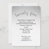 きらきらするコンフェッティ 25周年結婚記念日 招待状 (正面)