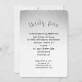 きらきらするコンフェッティ 35周年結婚記念日 招待状 (正面)