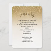 きらきらするコンフェッティ 70周年結婚記念日 招待状 (正面)