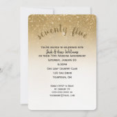 きらきらするコンフェッティ 75周年結婚記念日 招待状 (正面)