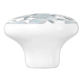 「きらきらする海ガメ」 | 現代的なシルバー沿岸 セラミックノブ (側面)