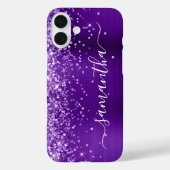 きらきらとしたインディゴパープルの華やかな署名 Case-Mate iPhoneケース (裏面)