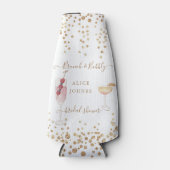 きらきらとしたカクテル ゴールド グリッター ブライダル ブランチ ボトルクーラー (正面)