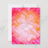 きらきらとしたクラウン グラデーション ピンク ピーチ ご招待 招待状 (裏面)