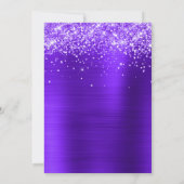 きらきらとしたバイオレットパープルの30歳誕生日 招待状 (裏面)