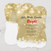 きらきらとしたホリデーパーティーの招待状 招待状 (正面/裏面)
