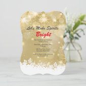 きらきらとしたホリデーパーティーの招待状 招待状 (スタンド正面)