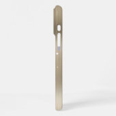 きらきらとしたライトゴールドのメタリックガーリーシグネチャー iPhoneケース (左側面)