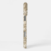 きらきらとしたライトゴールドのメタリックガーリーシグネチャー iPhoneケース (右側面)