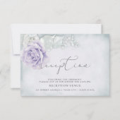 きらきらとしたライラックと白いバラの披露宴 招待状 (正面)