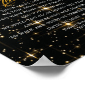 きらきらとした葬儀の詩の看板 ポスター (角)