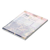 きらきらと大理石のデザインをした、名前が入れられる毎日使える計画帳 ノートパッド (回転)