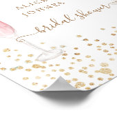 きらきらと輝くカクテル ゴールドグリッター ブライダルブランチ ポスター (角)