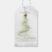 きらきらと輝くクリスマスツリーのギフトタグ ギフトタグ (正面)