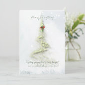 きらきらと輝くクリスマスツリーのフラットホリデーカード シーズンカード (スタンド正面)