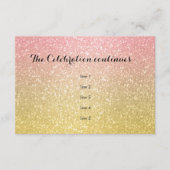 きらきらと輝くグラデーションのパーティーカード（コーラル） 招待状 (正面)