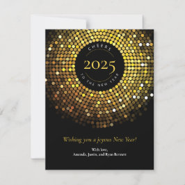 きらきらと輝くサークルライトの新年の挨拶 シーズンカード