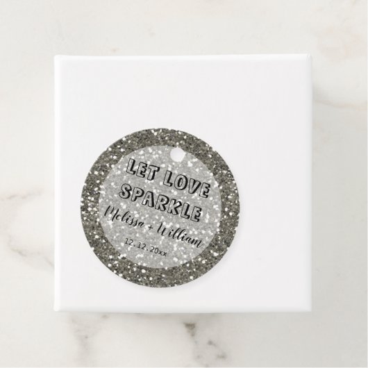 きらきらと輝くシルバーのグリッターで愛を輝かせて フェイバータグ (インサイチュ)