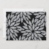 きらきらと輝くシルバーのダリアの結婚前お披露目パーティー 招待状 (裏面)