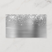 きらきらと輝くシルバー 25周年結婚記念日 プレイスカード (裏面)