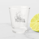 きらきらと輝くトナカイのショットグラス ショットグラス (裏面)