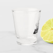 きらきらと輝くトナカイのショットグラス ショットグラス (左)