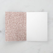 きらきらと輝くバラ色のグリッター誕生日 カード (内部)