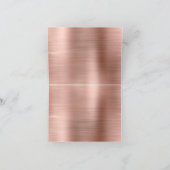 きらきらと輝くローズゴールドの箔 60歳の誕生日お礼メッセージ カード (内部)