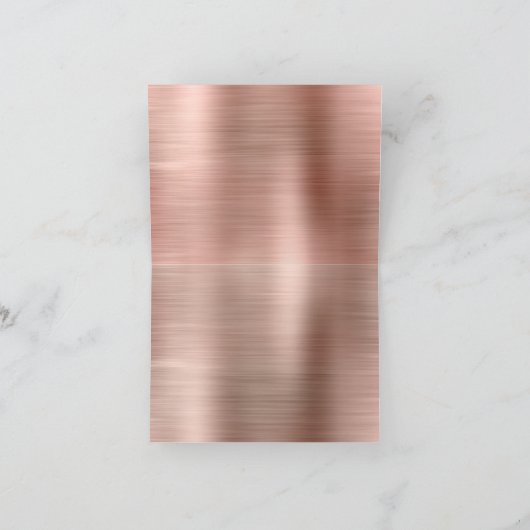 きらきらと輝くローズゴールドの箔 60歳の誕生日お礼メッセージ カード (内部)