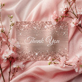 きらきらと輝くローズゴールドの箔 80歳の誕生日お礼メッセージ ポストカード