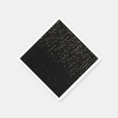 きらきらと輝く星のブラックチックエンゲージパーティ スタンダードカクテルナプキン (角)