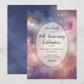 きらきらと輝く星空の記念日 どんな節目にも 招待状 (正面/裏面)