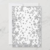 きらきらと輝く銀色の冬のキンチェアネラ招待状 招待状 (裏面)