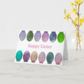 きらきらイースターエッグ イースターおめでとう カード (黄色い花)