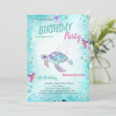 きらきらカメの海のサマー誕生日パーティー 招待状 (スタンド正面)