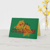 きらきらクリスマスの鐘 カード (黄色い花)