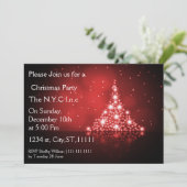 きらきらクリスマスツリー ホリデーパーティーの招待状 招待状 (スタンド正面)